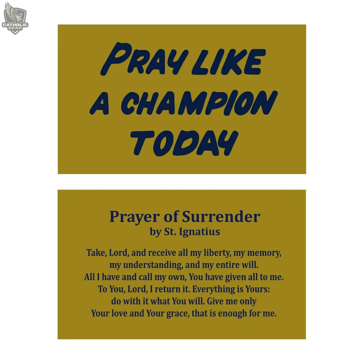 Pray Like a Champion - Prayer Card Roman Catholic Gear