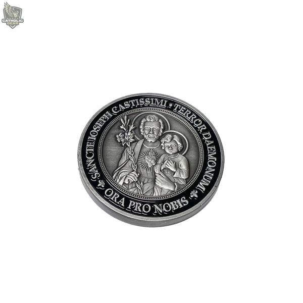 St. Joseph Strong Challenge Coin — Catholic Coin for Prayer