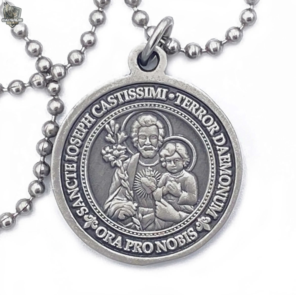 St. Joseph Strong Medal Necklace Roman Catholic Gear
