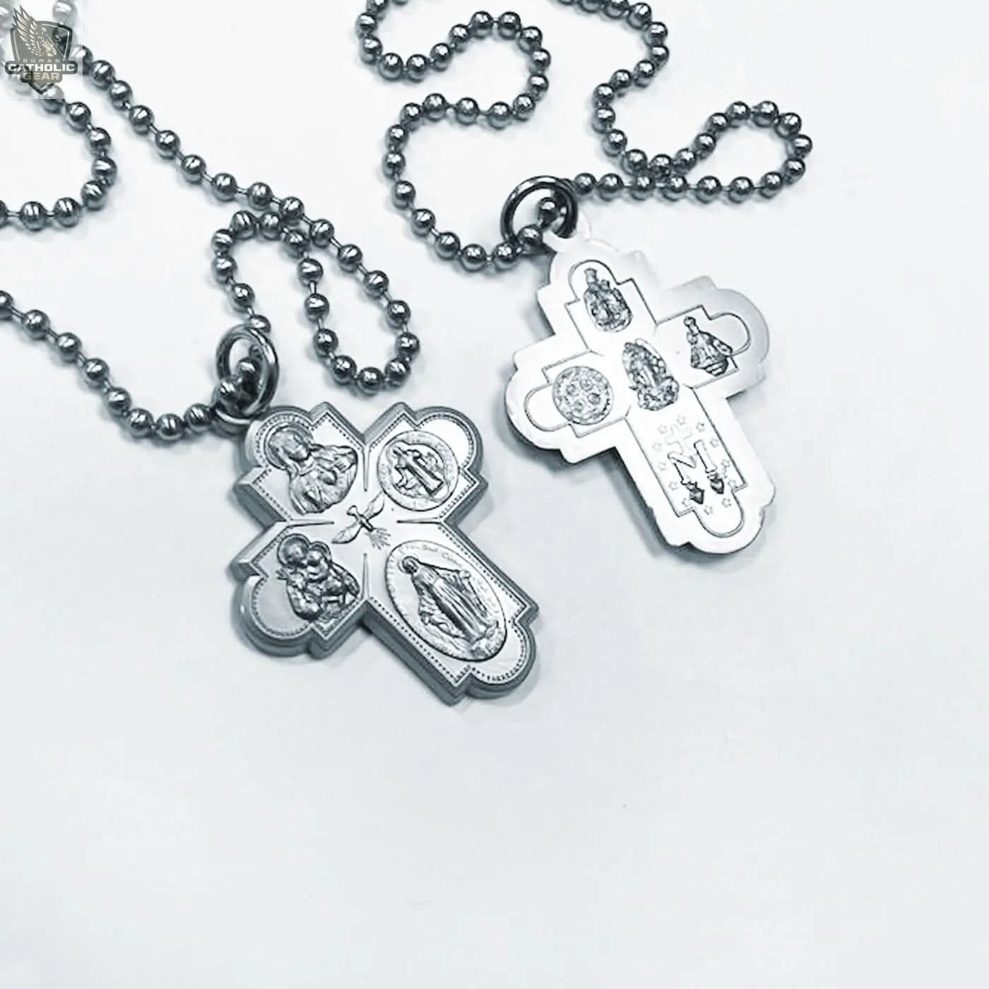 4-Way Scapular Medal Necklace Roman Catholic Gear