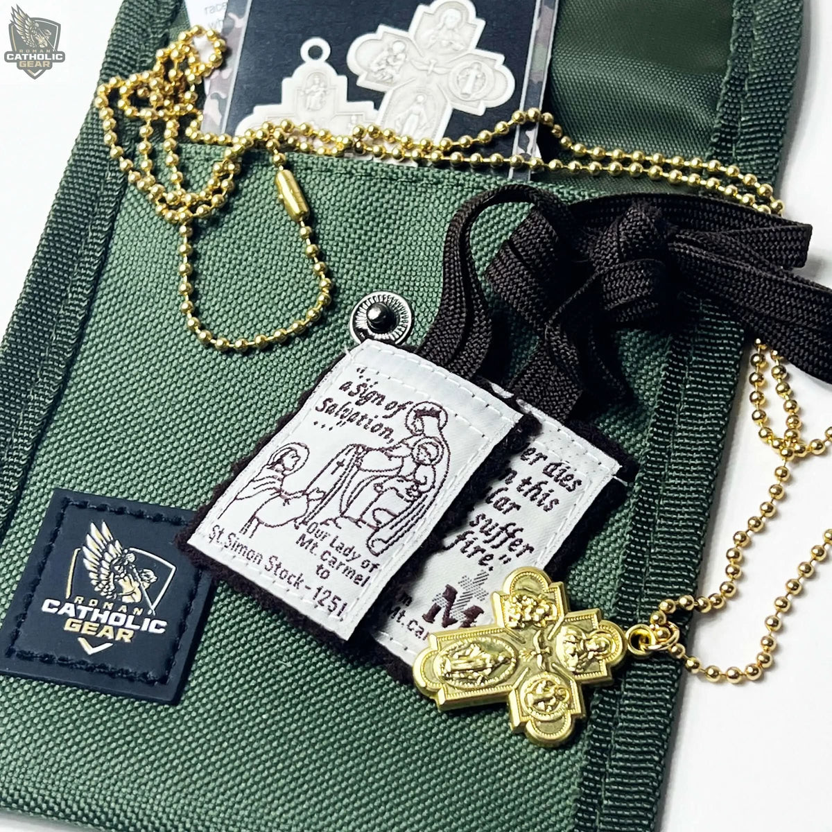 4-Way Scapular Medal Necklace Roman Catholic Gear