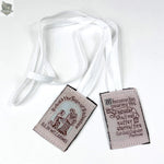 Brown Cloth Scapular with White Cord