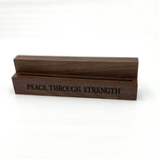 Peace Through Strength Challenge Coin Holder