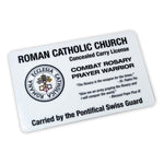 Concealed Carry Rosary Card