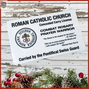 Concealed Carry Rosary Card Roman Catholic Gear