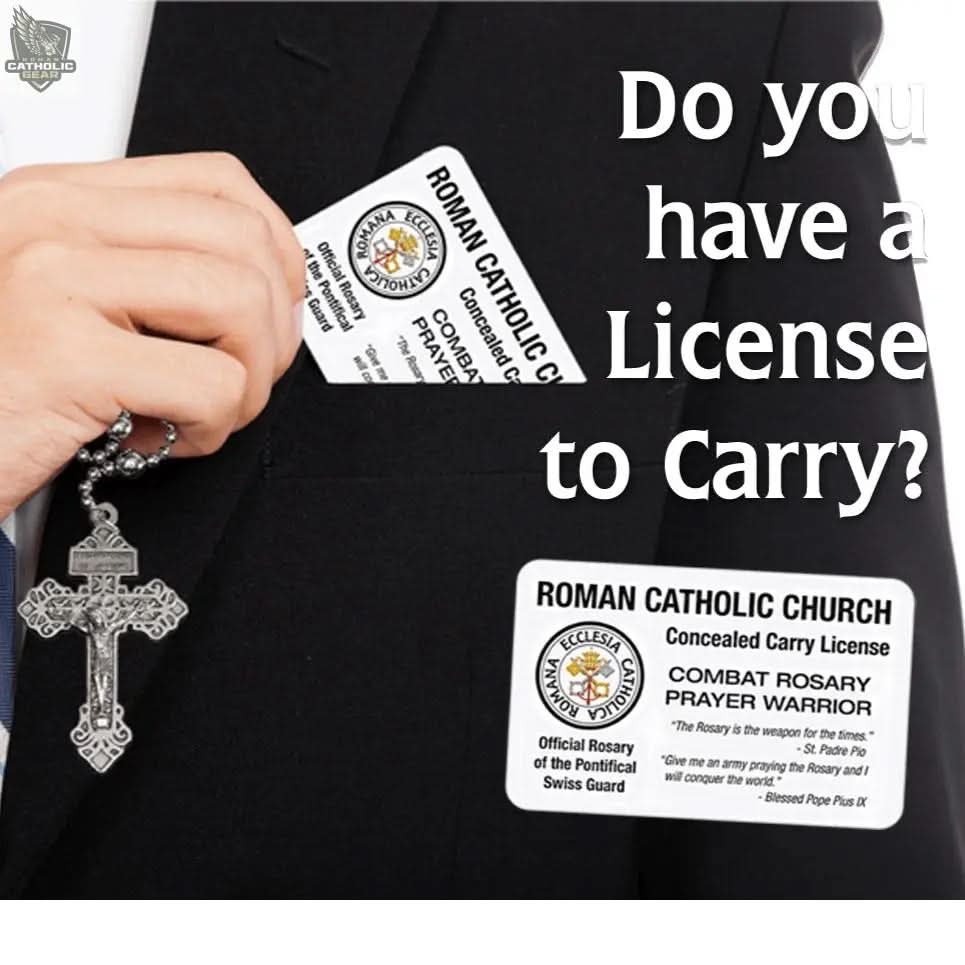 Concealed Carry Rosary Card Roman Catholic Gear