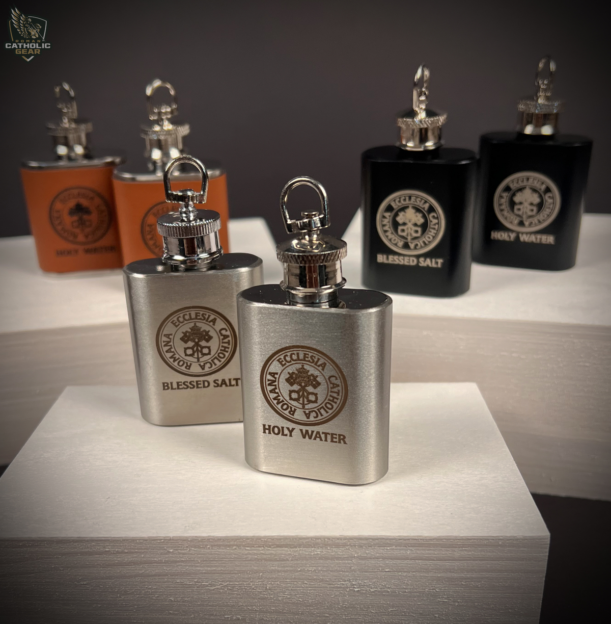 Blessed Salt and Holy Water Flask Pack