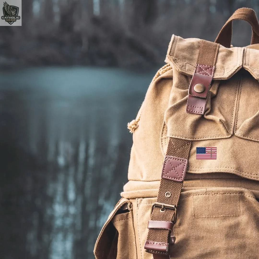 Grace Force Heal Our Land Flag Pin Roman Catholic Gear