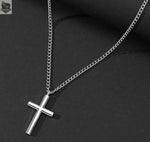 Men's Silver Cross Necklace