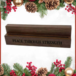 Peace Through Strength Challenge Coin Holder