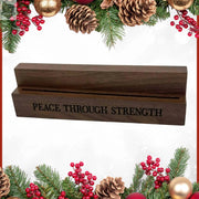 Peace Through Strength Challenge Coin Holder Roman Catholic Gear