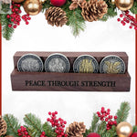 Peace Through Strength Coin Holder Set