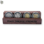 Peace Through Strength Coin Holder Set