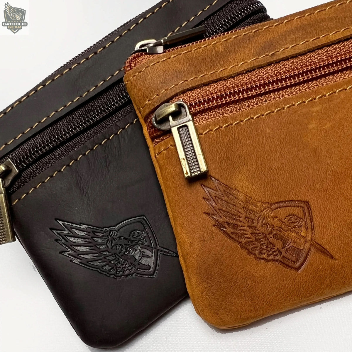 Rugged Leather Rosary Pouch Roman Catholic Gear