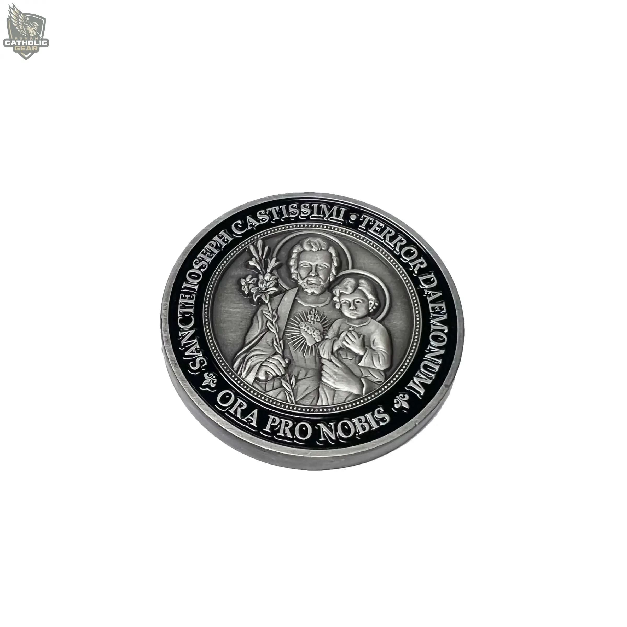 St. Joseph Strong Challenge Coin — Catholic Coin for Prayer Against ...