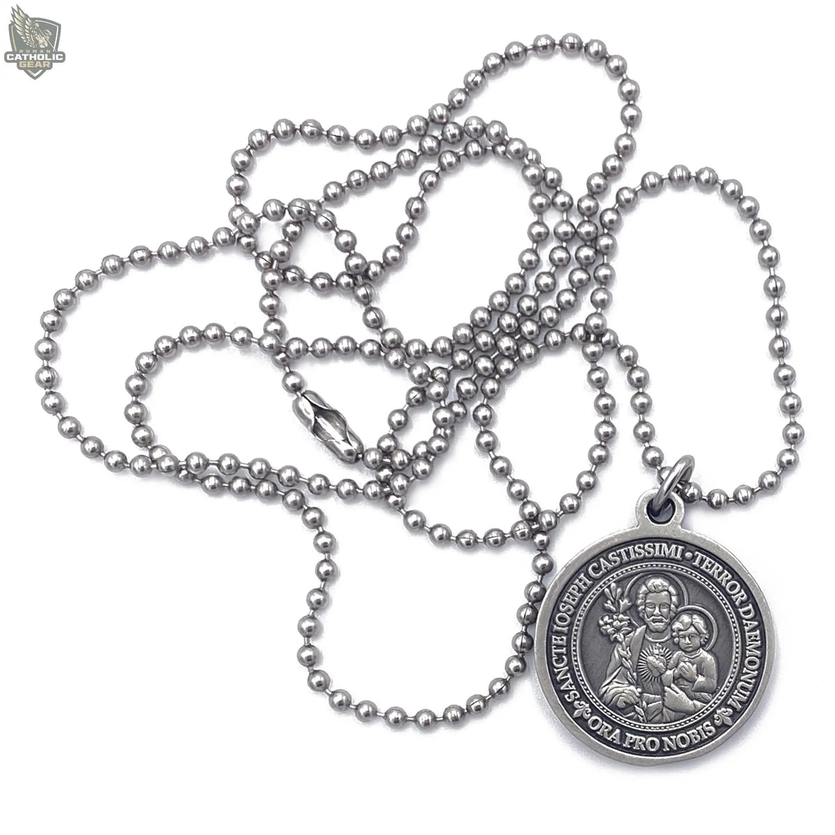St. Joseph Strong Medal Necklace Roman Catholic Gear