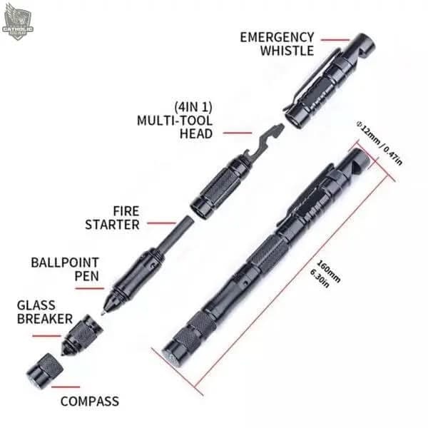Tactical Pen With Battle Ready Bookmark Roman Catholic Gear Tactical pen with battle ready bookmark roman catholic gear