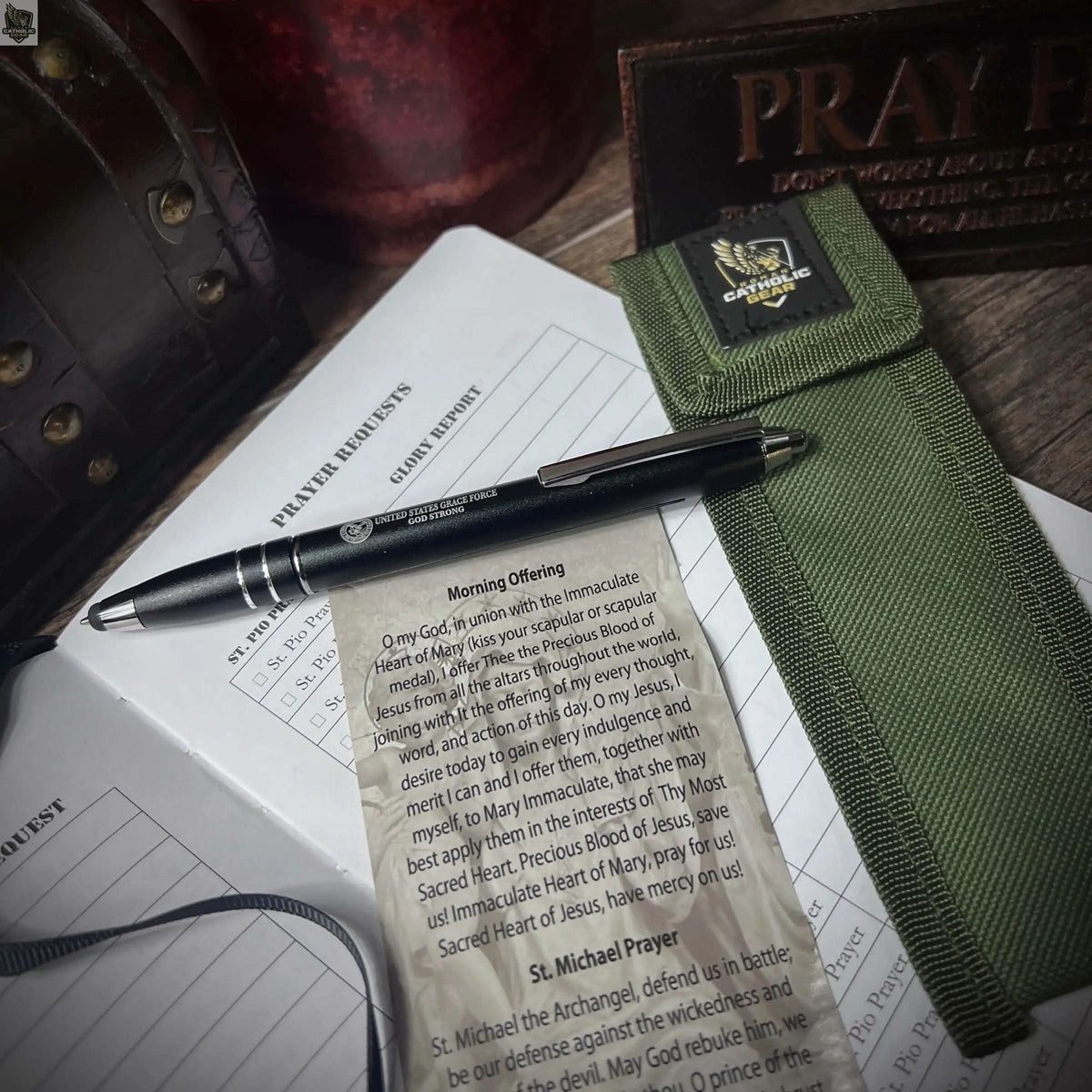 USGF Banner Prayer Pen Roman Catholic Gear