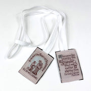 Brown Cloth Scapular with White Cord